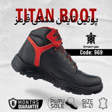 كفش تايتان مشكي قرمز كد 969