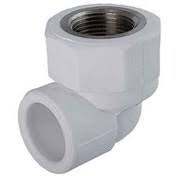 زانویی یکسر ماسوره فلزی سفید پلیمری