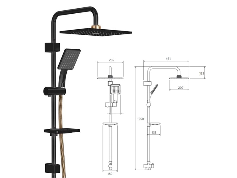 علم يونيكا شودر آلما مشكي طلا