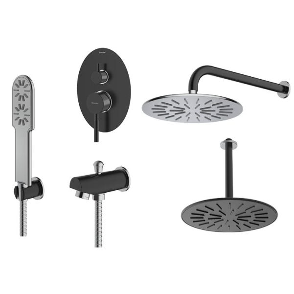 شير دوش توكار شودر روگن مشكي كرم تيپ 4