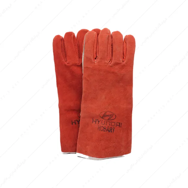 دستكش جوشكاري هوبارت نيم مغزي قرمز بلند