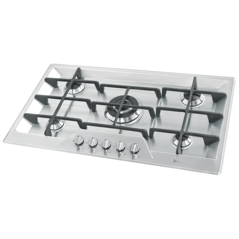 اجاق گاز 5 شعله اخوان مدل V-22 ونوس روميزي استيل