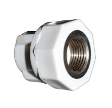 بوشن یکسر ماسوره فلزی سفید پلیمری