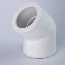 زانو 45 درجه سفید پلیمری