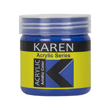 رنگ اكريليك سرمه اي كارن ربي