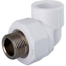 زانو یکسر مغزی فلزی سفید پلیمری